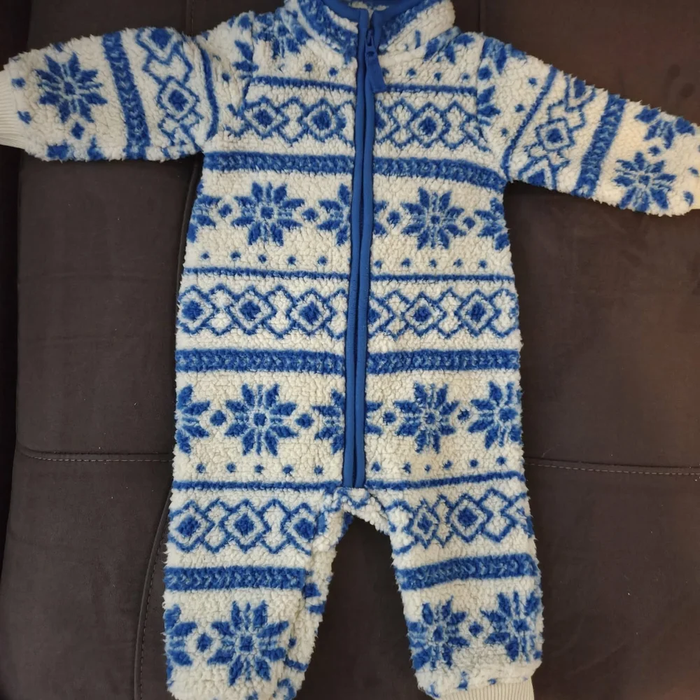 Carter's Blue and White Patterned Footie Pajamas